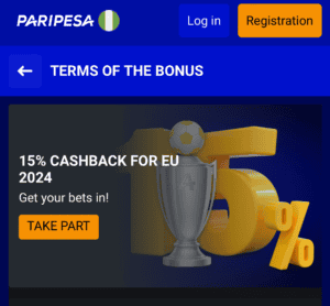 paripesa euro cash back
